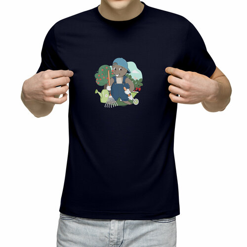 Футболка Us Basic, размер M, синий мужская футболка рыба садовод s зеленый
