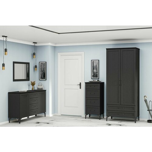 Комплект мебели для гостиной Шарм МС композиция 5 Антрацит 70420₽