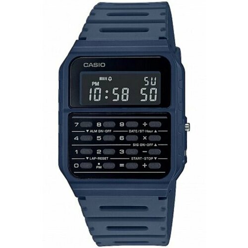наручные часы casio vintage ca 53wf 2b черный синий Наручные часы CASIO, синий, черный