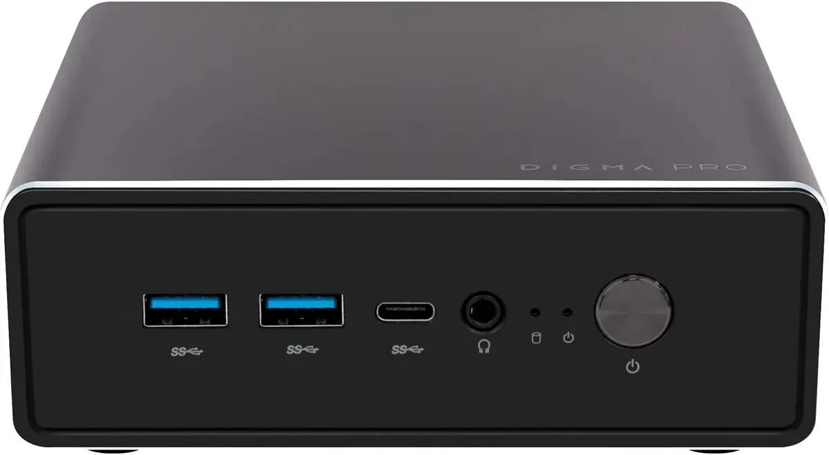 Неттоп Digma Pro Minimax U1 i5 1235U (1.3) 8Gb SSD512Gb UHDG Win 11 Pro GbitEth WiFi BT 60W темно-серый/черный (DPP5-8DXW01)
