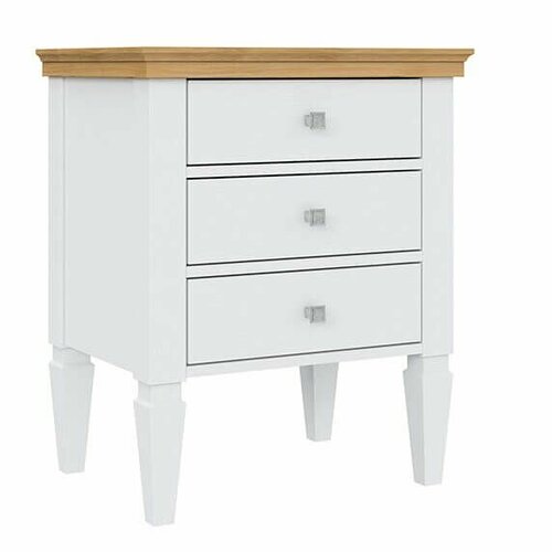 Тумба прикроватная Спальня Ольса 03 (белый лак+антик №24)