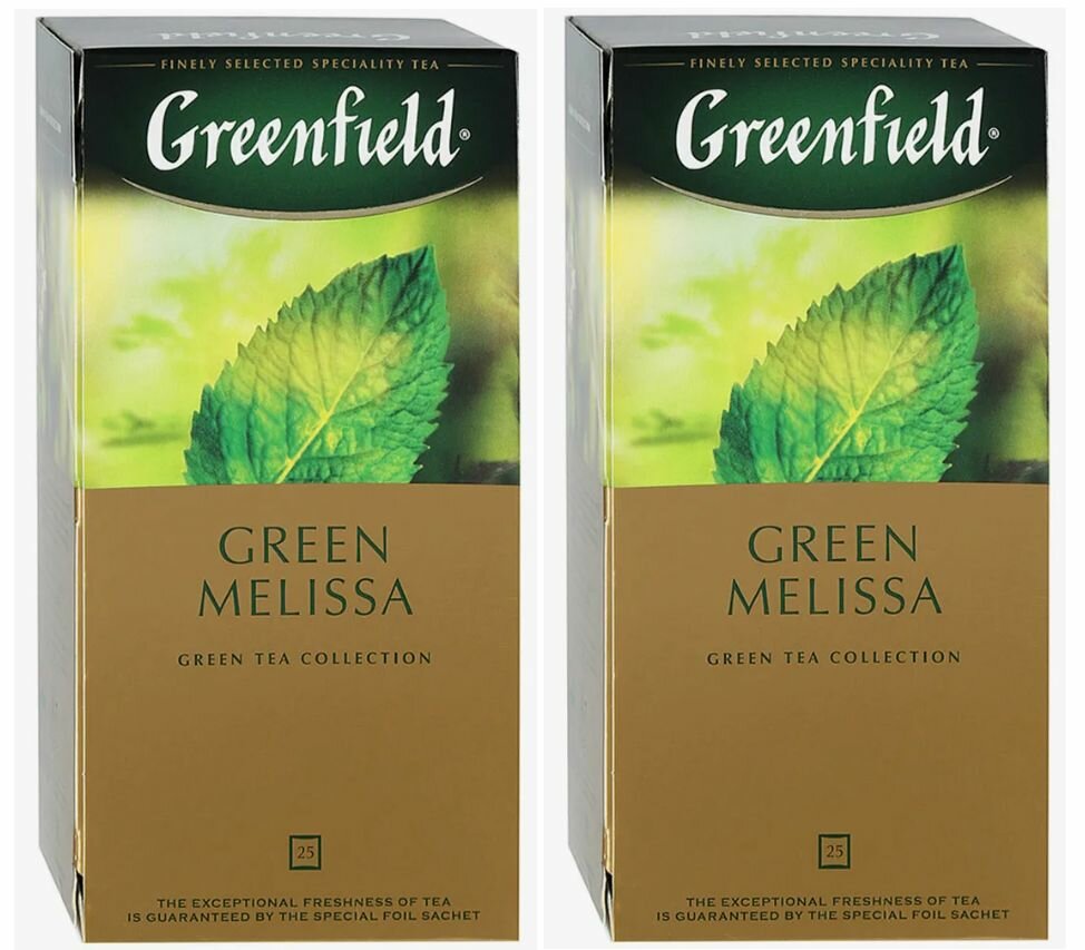 Чай зеленый Greenfield Green Melissa 25 пак - 2 штуки