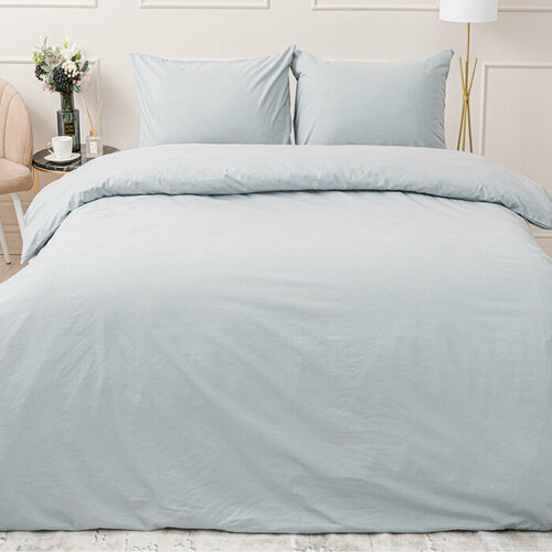 IDEASON Комплект IDEASON 2сп Серый (под 175х215см, навол 50х70см 2шт) поплин 130г/м, хл100%