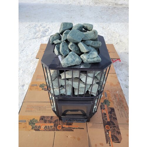 Жадеит Премиум Прима 7-12см, обвалованные камни для бани и сауны, упаковка 10кг