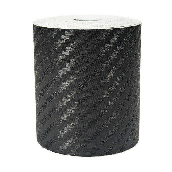 Пленка 3D виниловая 5 см*10 м, защитная лента для автомобиля (чёрная, под карбон) #22760