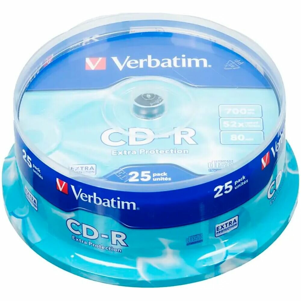 Диск Verbatim 43432 CD-R 80 52x CB/25