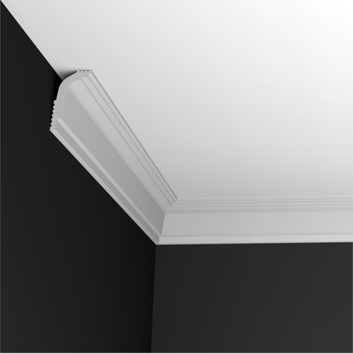 Плинтус для натяжных потолков экструдированный полистирол Inspire 06011А белый 30х50х2000 мм 565₽