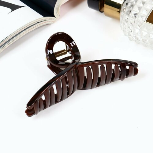 Краб для волос Джуна петля 9 см коричневый 810₽