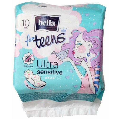 Прокладки Bella For Teens Sensitive супертонкие 10шт прокладки ежедневные bella for teens 20шт sensitive супертонкие тонкие 1мм