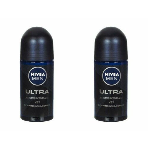 Nivea Men Дезодорант Антибактериальный мужской, ULTRA, 50мл, 2 шт дезодорант hunmui спрей для тела запах тела запах пота подмышки пот устранение неприятного запаха антиперспирант уход за телом