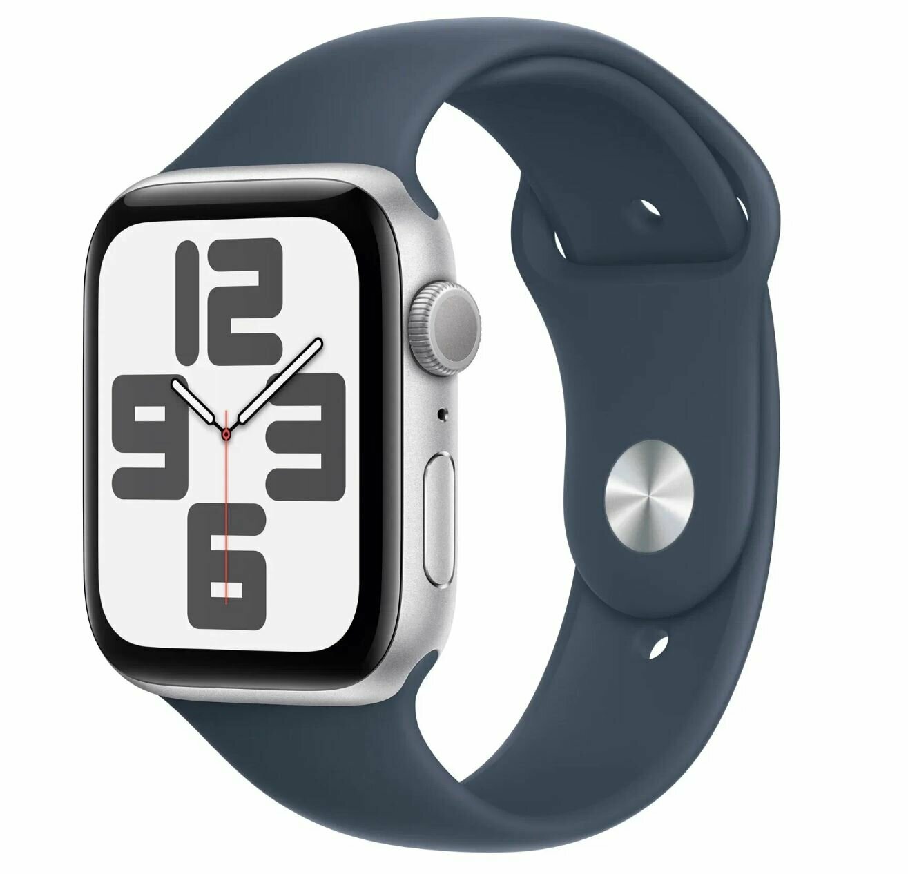 Умные часы Apple Watch Series SE Gen 2 2023 44 мм Aluminium Case GPS, Silver/Storm Blue Sport Band