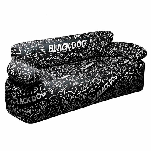 Диван надувной BlackDog Double Inflatable Sofa With Air Pump Black 29140₽