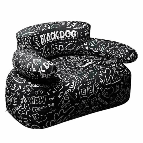 Кресло BlackDog Single Inflatable Sofa Black portable leisure and comfortable inflatable sofa single person basketball creative lazy sofa thickened outdoor travel recliner