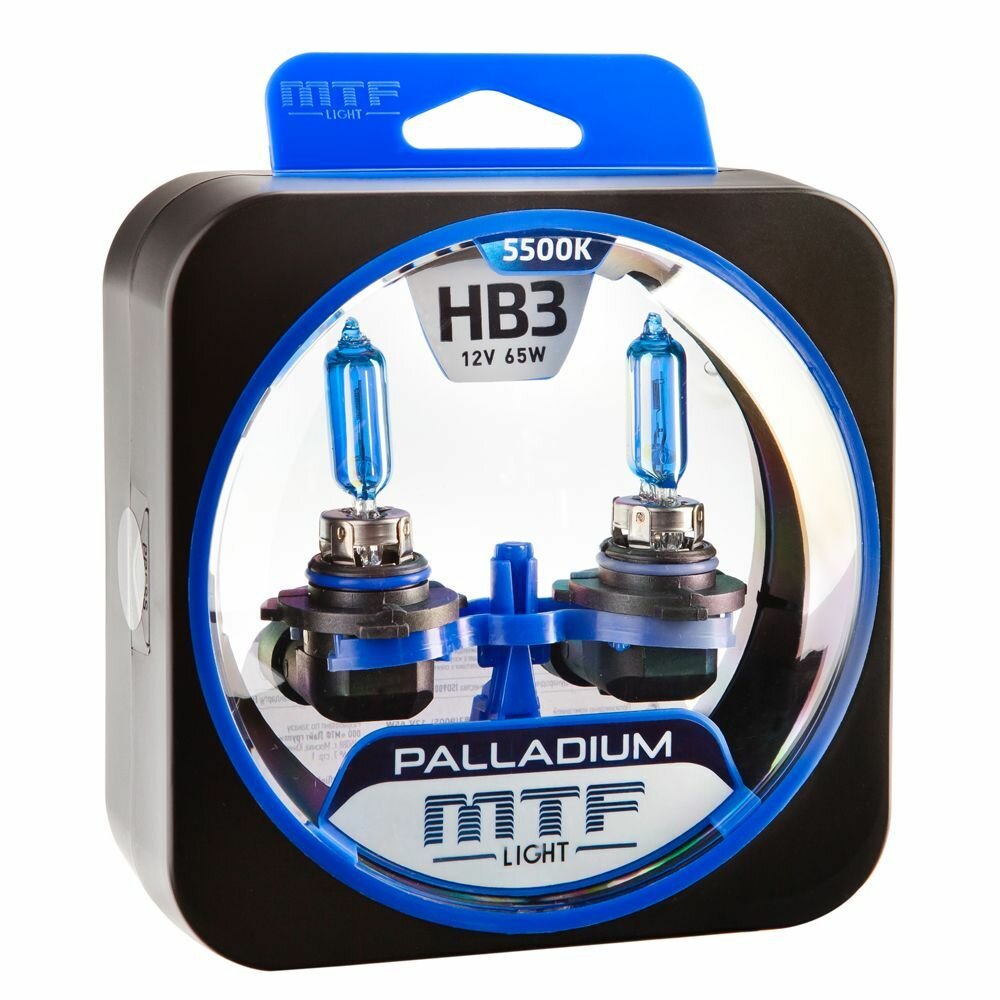 Галогенные автолампы MTF Light серия PALLADIUM HB3(9005), 12V, 65W, комп.