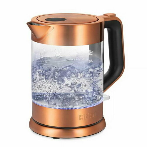 Чайник электрический КТ-6656 стекло 15 л 2200 Вт цвет медь 332900₽