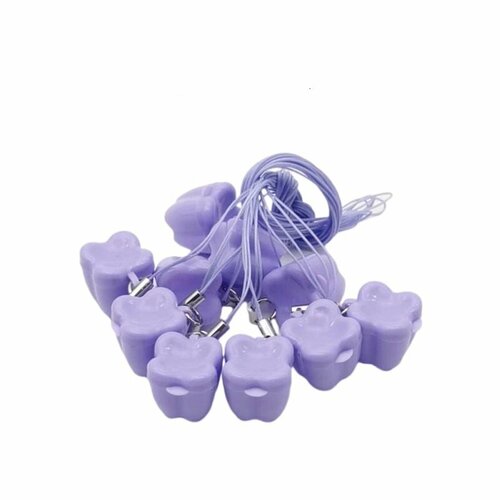 Контейнеры для хранения молочных зубов сиреневые в наборе 10 шт 630₽