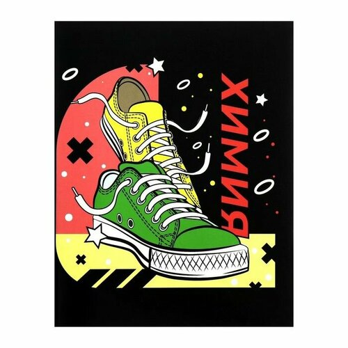 Тетрадь предметная Кеды Calligrata TOP 48 листов в клетку Химия обложка картон глянцевая ламинация блок офсет 441₽