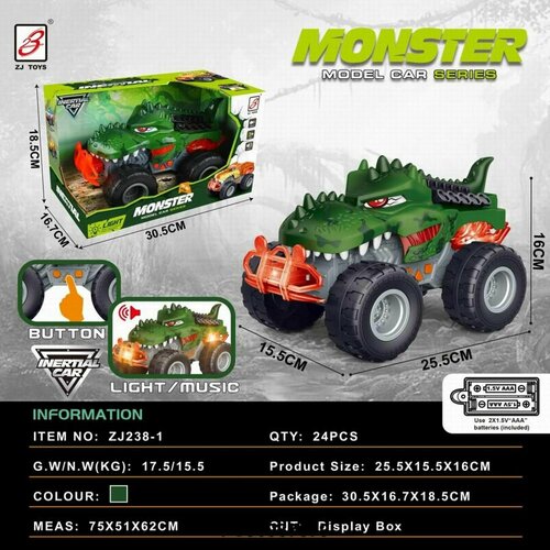 Машина Монстр Трек Динозаврна батарейках свет звук 3051 2128₽
