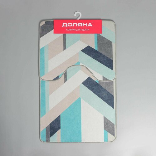 Набор ковриков для ванной и туалета Доляна Свэч 2 шт 50x80 40x50 см 1079₽