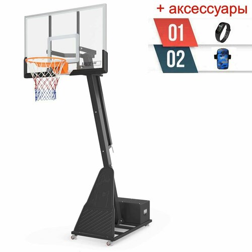Баскетбольная стойка UNIX Line B-Stand-PC 54"x32" R45 H230-305 см + аксессуары