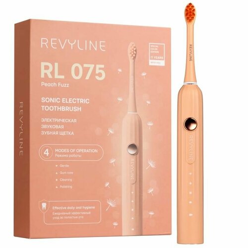 Электрическая звуковая зубная щётка Revyline RL 075 Special Color Edition Peach Fuzz 4990₽