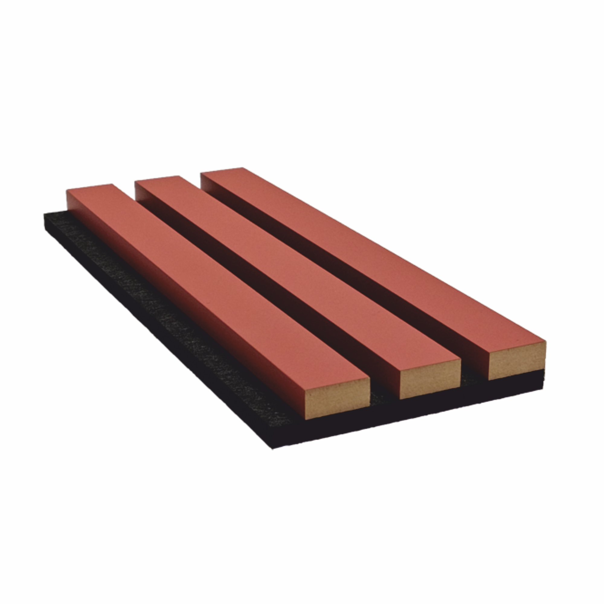 Образец акустической декоративной панели Wood App Classic Терракот красный