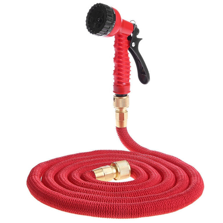 фото Шланг садовый растягивающийся для полива с распылителем Magic Garden Hose, 75м