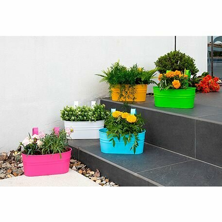 фото Комплект из 3-х декоративных кашпо "настенных ведер больших" 300х200х250мм