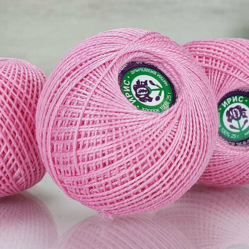 Пряжа ПНК им. Кирова ирис 25 1104 роза (6 мотков)