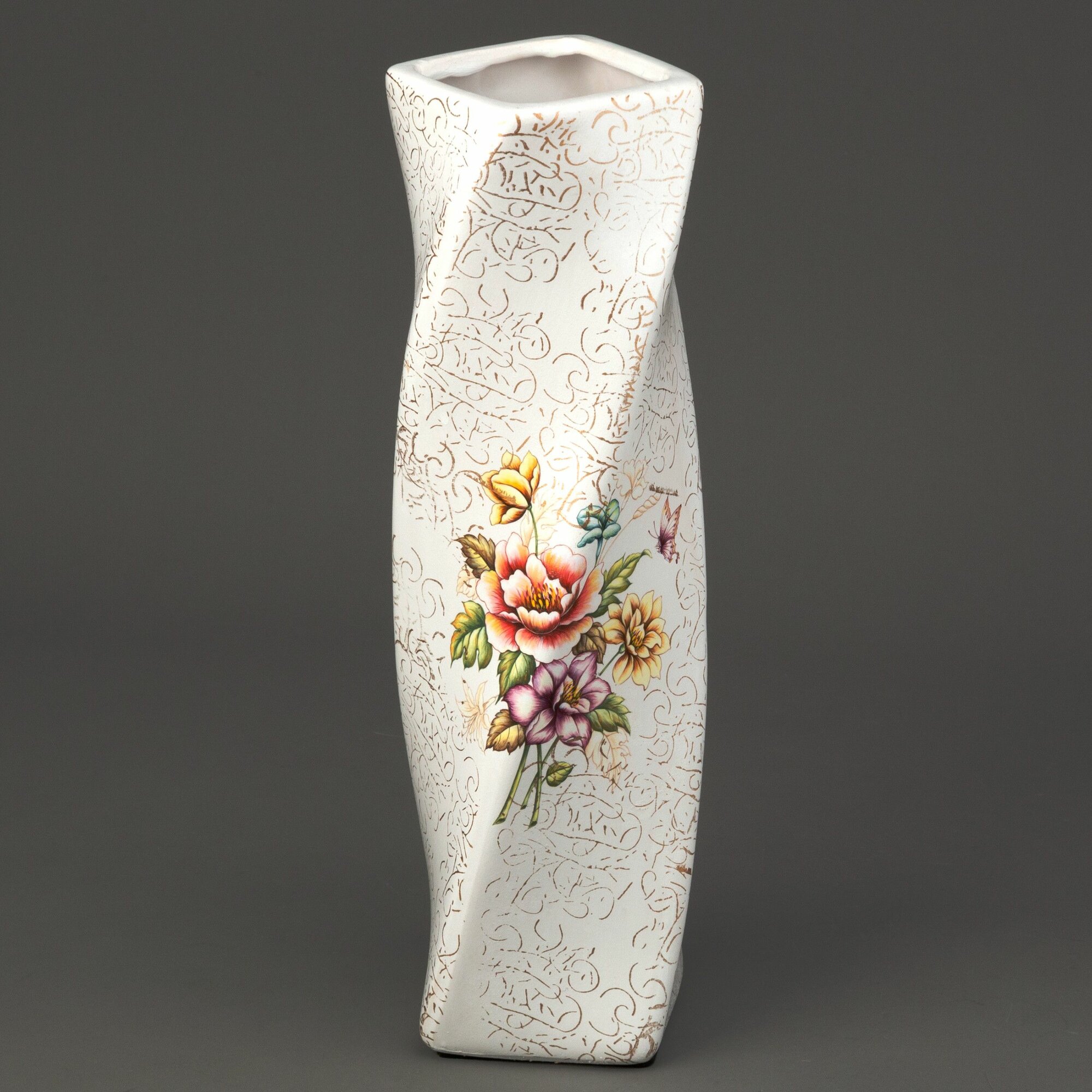 фото Ваза для цветов 30см Дикая роза, керамика