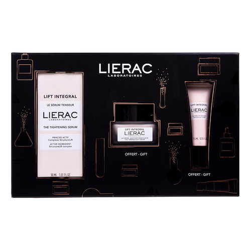 Lierac Подарочный набор Lift Integral Сыворотка-лифтинг для лица 30 мл+Дневной крем-лифтинг для лица 20 мл+крем-лифтинг для кожи контура глаз 7,5 мл 1 уп