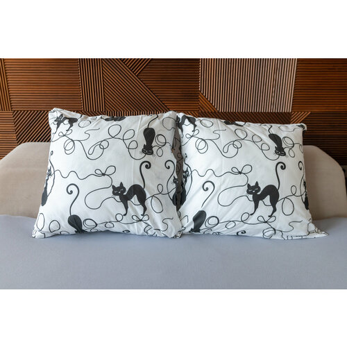 Комплект наволочек котофей компаньон из перкаля 70х70 см от Alice Textile 2 штуки 654₽