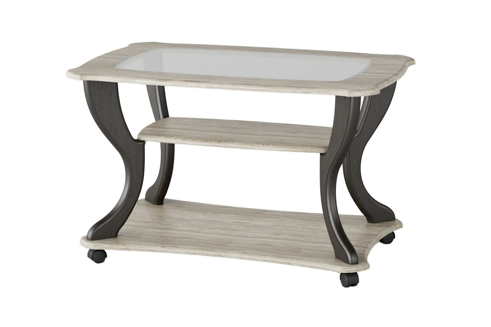 фото Стол журнальный Маэстро+ стекло СЖС-02 дуб/венге (У) дуб/венге