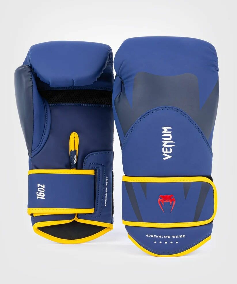 Перчатки боксерские Venum Challenger 4.0 Blue/Yellow (16 унций)
