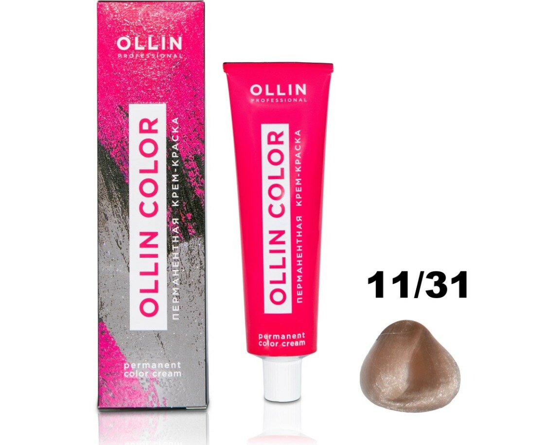 OLLIN Professional Color перманентная крем-краска для волос, 11/31 специальный блондин золотисто-пепельный, 100 мл
