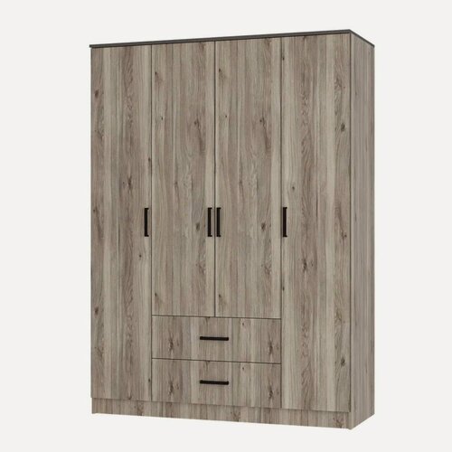 Изображение товара Шкаф BTS "Титан", ЛДСП, 160х61х221,6 см, четырехдверный, коричневый