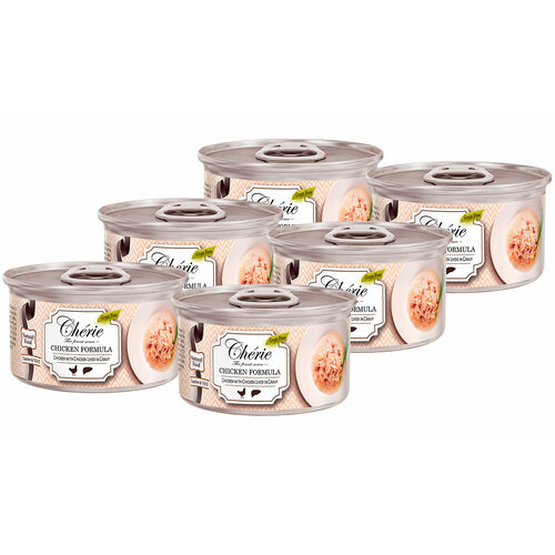 фото Pettric cherie chicken formula grain free беззт вз кош с рубленой куриц и кур печень подлив бан 80гр 80 гр х 6 шт