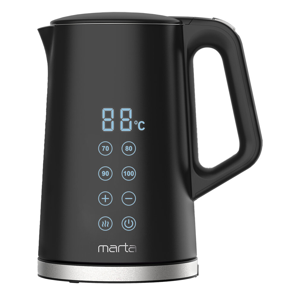 фото MARTA MT-KT4650A черный чайник металлический