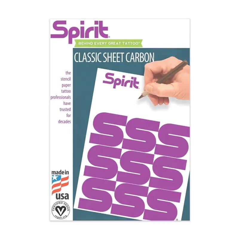 Spirit - Classic Sheet Carbon Трансферная бумага для тату А4 - 10 листов — фото 1