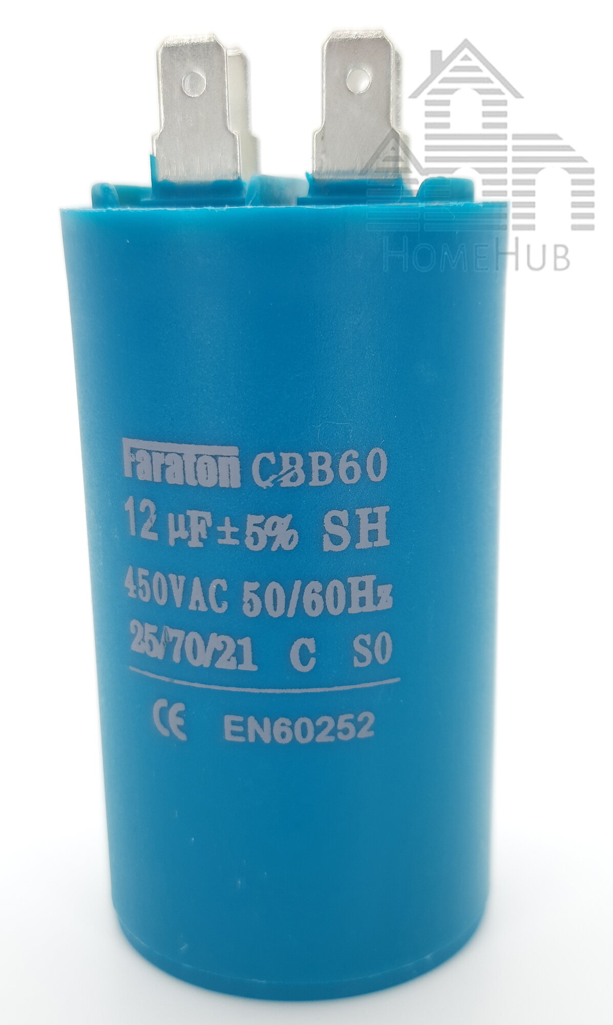 Пусковой конденсатор 12uF(мкф), 450V, CBB-60, 35x66, клеммы