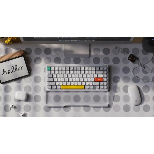 фото Беспроводная механическая клавиатура qmk nuphy halo75 v2 ionic white(русская раскладка), rgb, hot swap, raspberry switch