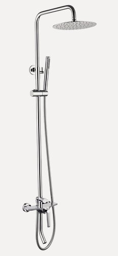 Изображение товара Душевая система Grocenberg GB7025CR Хром, тропический душ, круглый, эксцентрики, латунь