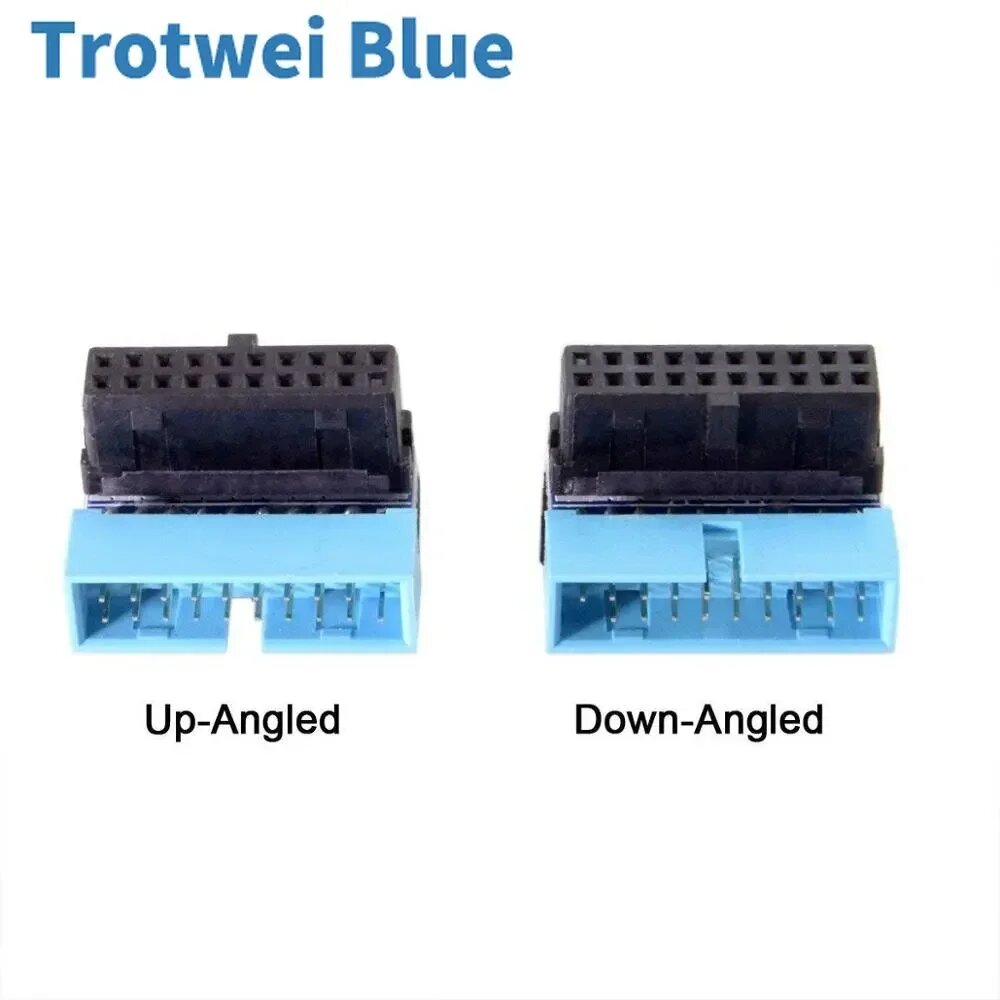 Trotwei USB 3.0 20-контактный кабель-переходник черный/синий
