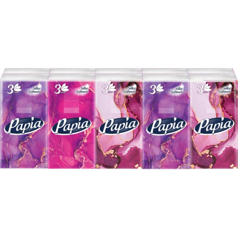 Носовые платочки Papia 3 сл10лx10 пачуп