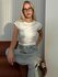 Топ с короткими рукавами Белый 20076В_40