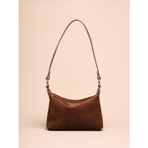 Сумка хобо JACK ARNO фактура матовая коричневая 7650₽