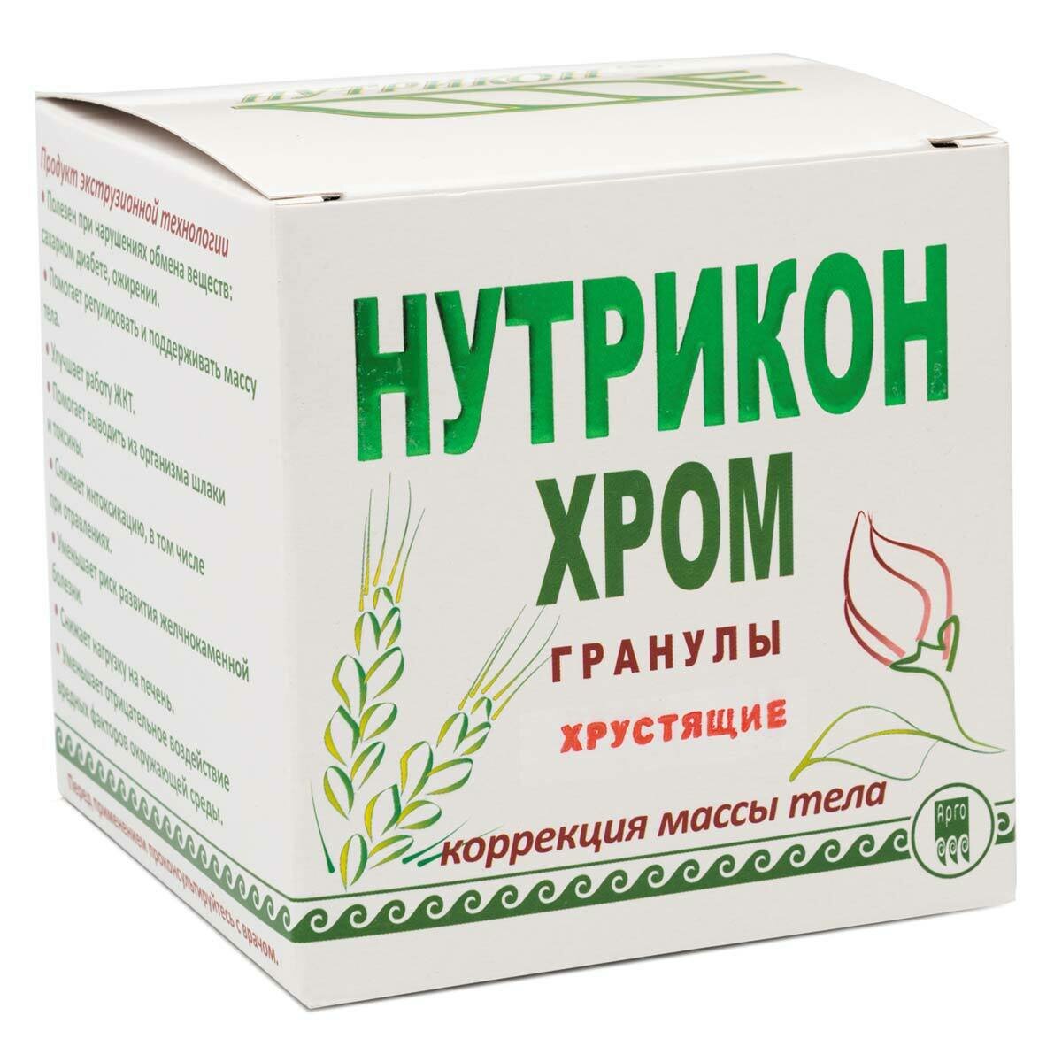 Клетчатка Нутрикон Хром Коррекция массы тела, хрустящие гранулы, 350 г