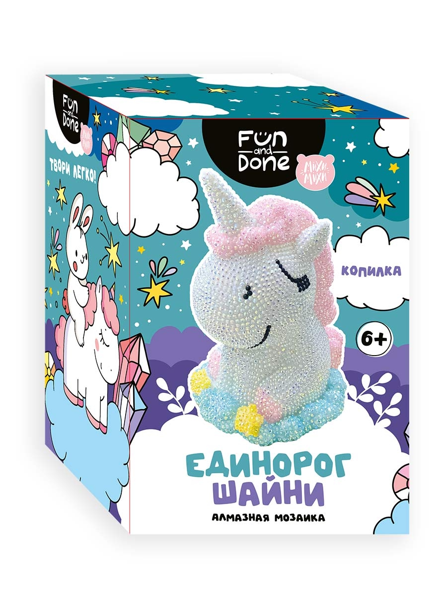 Алмазная мозаика Fun and Done Единорог Шайни MM54628