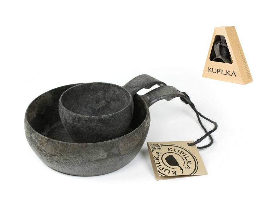 Финский набор посуды Kupilka 55/21 Craft Box (миска 550 мл, кукса 210 мл.), цвет: Kelo