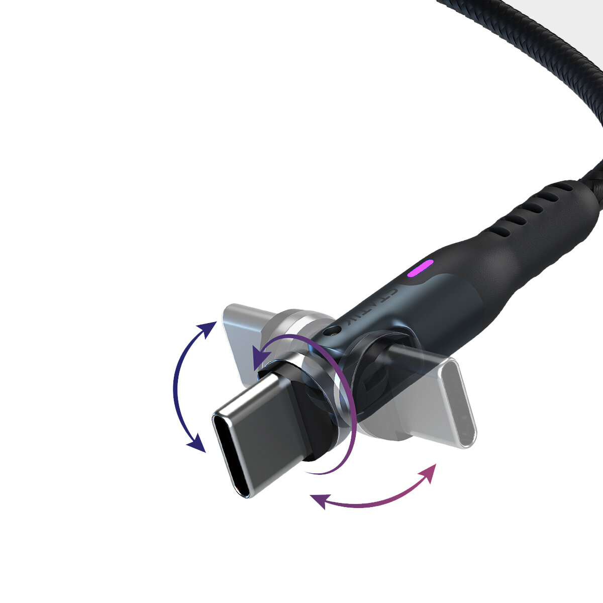 Зарядный кабель STATIK PowerPivot USB-A | USB-C, 2 метра, 12 Вт — фото 1